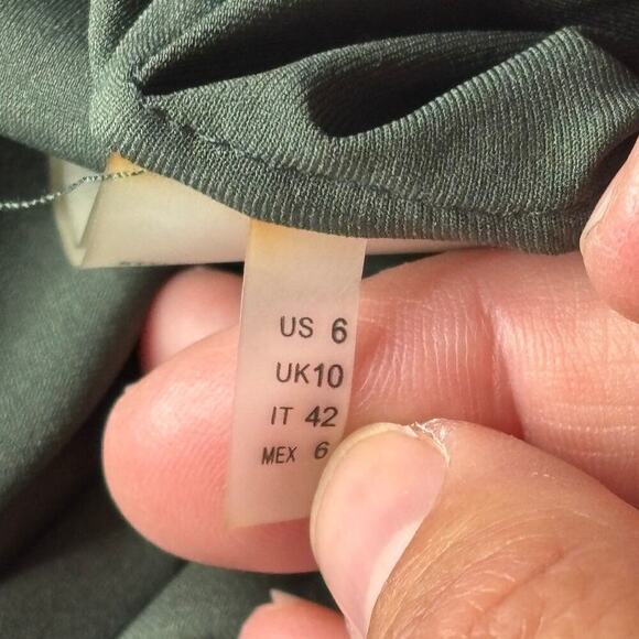 Elie Tahari Lazer Cut Maxi Skirt Dark Green Size 6 - Picture 5 of 8